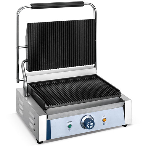 Single Head Top & Bottom Both Grooved Panini Grill