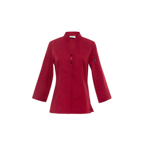 Wine Red Long-Sleeve Waiter Uniform