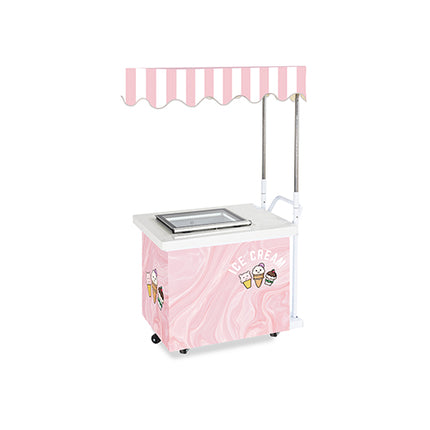 Three  pans  Ice cream Cart