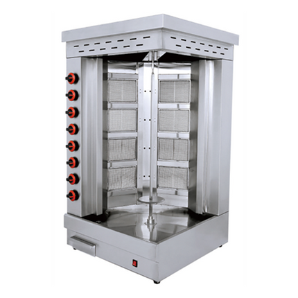 8-Burner Gas Shawarma Kebab Machine