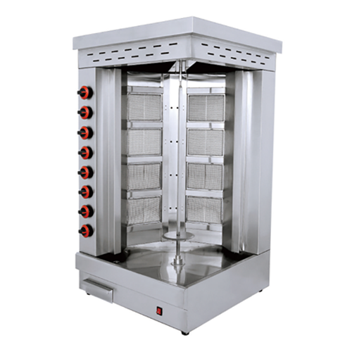 8-Burner Gas Shawarma Kebab Machine