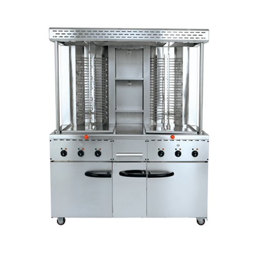 8 Burners Electric Shawarma Machine with Cabinet