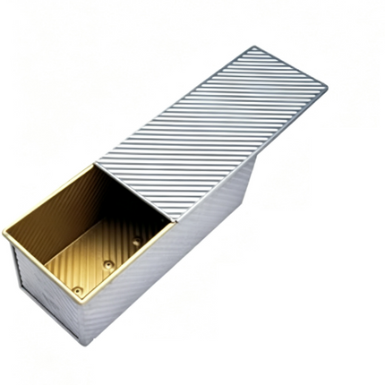 1200g Golden Non-stick Toast Loaf Pan(Corrugated Water Cube)
