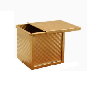 60*60mm Mini Golden Toast Loaf Pan(Corrugated Water Cube)