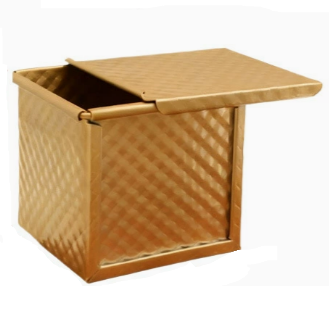 100*100mm Golden Toast Loaf Pan(Corrugated Water Cube)
