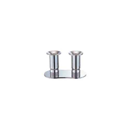 H85mm Stainless Steel Double Heads Short Candle Holder