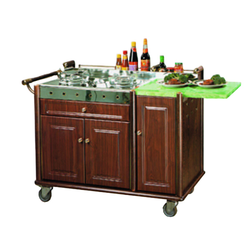 Double Head Abalone Cooking Cart With Jade Surface