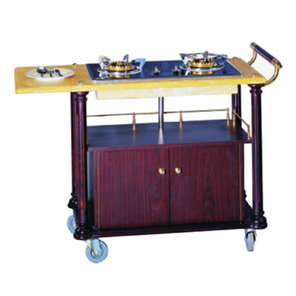 Double Head Cooking Cart With Stone Surface