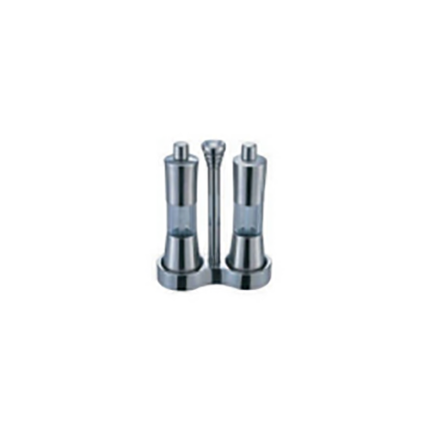 Double Heads Stainless Steel Mini Pepper Mill Set