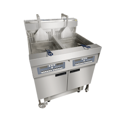 Freestanding 2-Tank 4 Baskets Gas Open Fryer