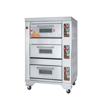 Gas Oven 3-Layers 3-Trays with stratified temperature control