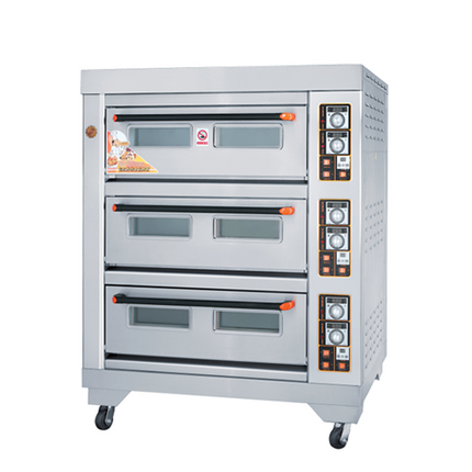 Gas Oven 3-Layers 6-Trays with stratified temperature control