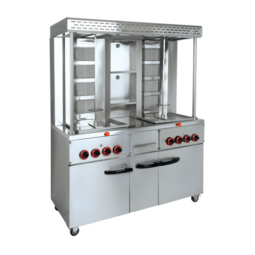 Gas Shawarma Machine with Cabinet