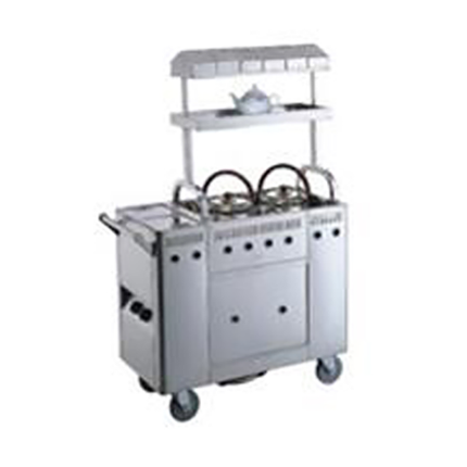 Gas Stainless Steel Tea Service Cart