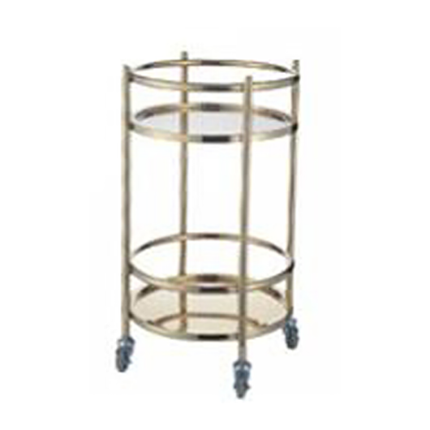 Gold-Plated Wine Service Cart