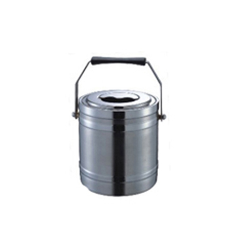 Hand-held Straight Double Ply Stainless Steel Ice Bucket