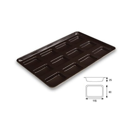 Non-Stick 12 Individual Rectangle Hamburger Bun Pan