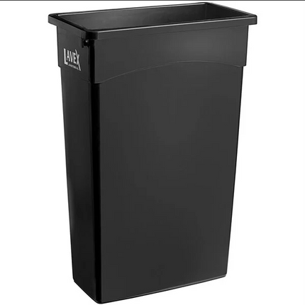 23 Gallon Black Slim Rectangular Trash Can