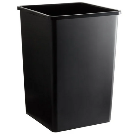 35 Gallon Black Square Trash Can