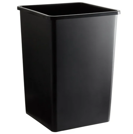 35 Gallon Black Square Trash Can