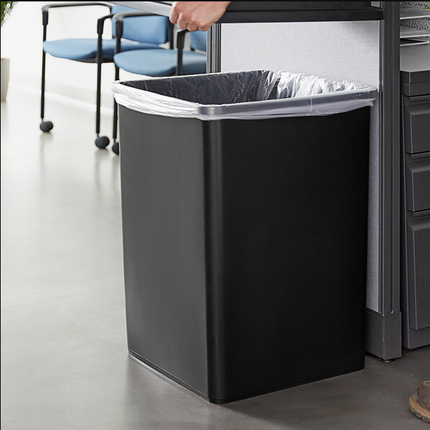 35 Gallon Black Square Trash Can