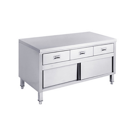 1800*700*850mm SS304 Bench Cabinet With Drawers