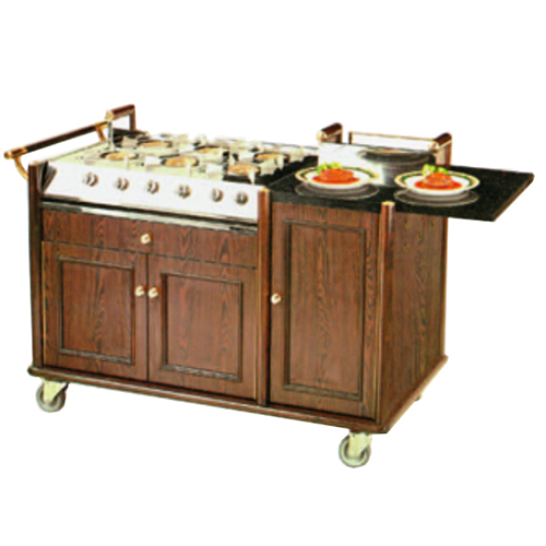 Six Head Abalone Cooking Cart