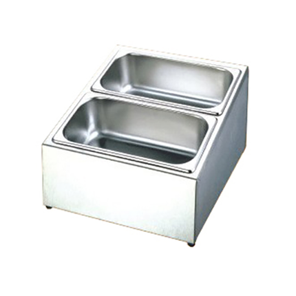 Stainless Steel 2 Compartments Condiments Container