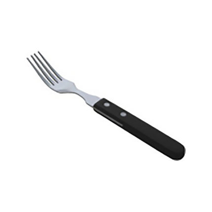 Stainless Steel Fork With Black Wooden Handle