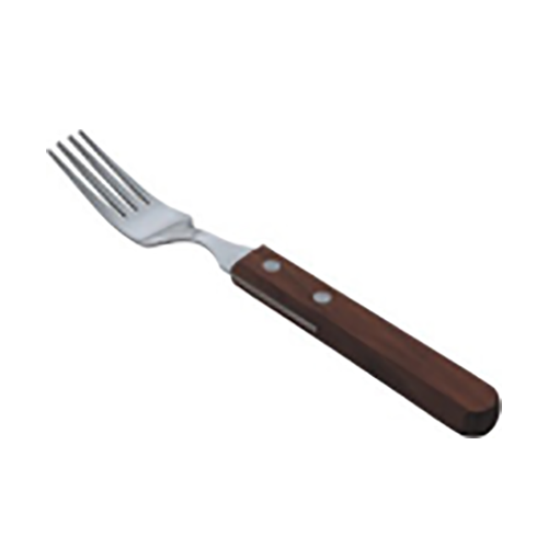 Stainless Steel Fork With Red Wooden Handle