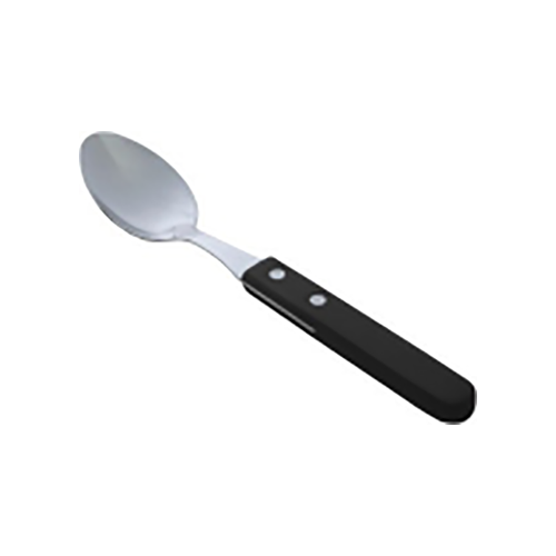 Stainless Steel Spoon With Black Wooden Handle