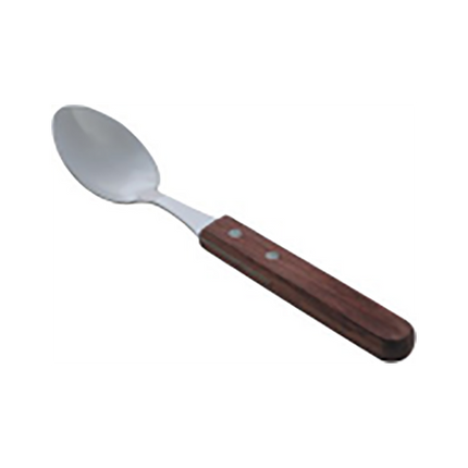 Stainless Steel Spoon With Red Wooden Handle