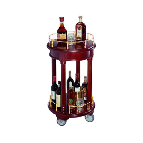 Two Layers Round Wine and Liquor Cart