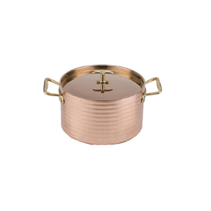 Triple-ply  Copper Rondeau Pan With Cover