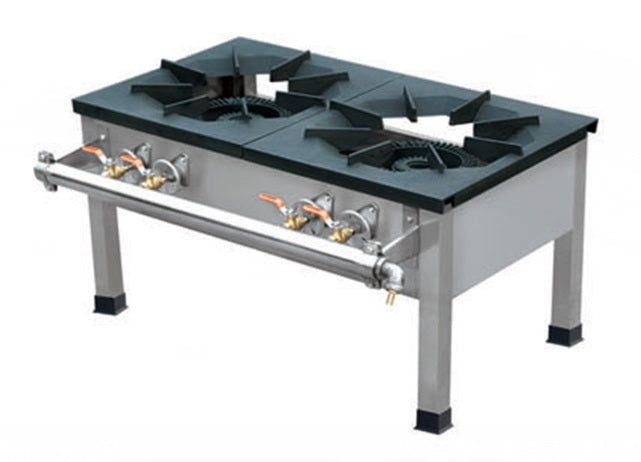 2 Burner Gas Stock Pot Range