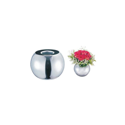 Stainless Steel Globular Vase