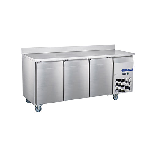 3 Doors Fancooling Undercounter Chiller with Backsplash