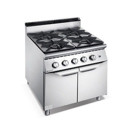 900 Series Chinese Style 4-Burner Gas Range With Cabinet