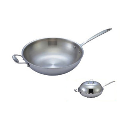 Three-ply Copper Wok With Handle & Ear