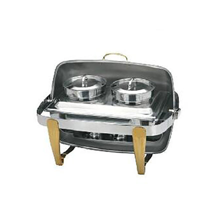 Titanium Plated Rectangular Roll Top Soup Station