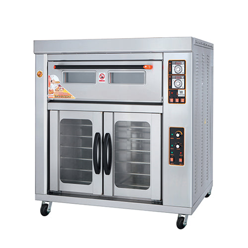 1-Layer 2-Tray Electric Deck Oven with 12-Layer Proofer