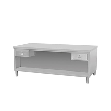 SS304 2.0m Bench Cabinet With 2 Drawers